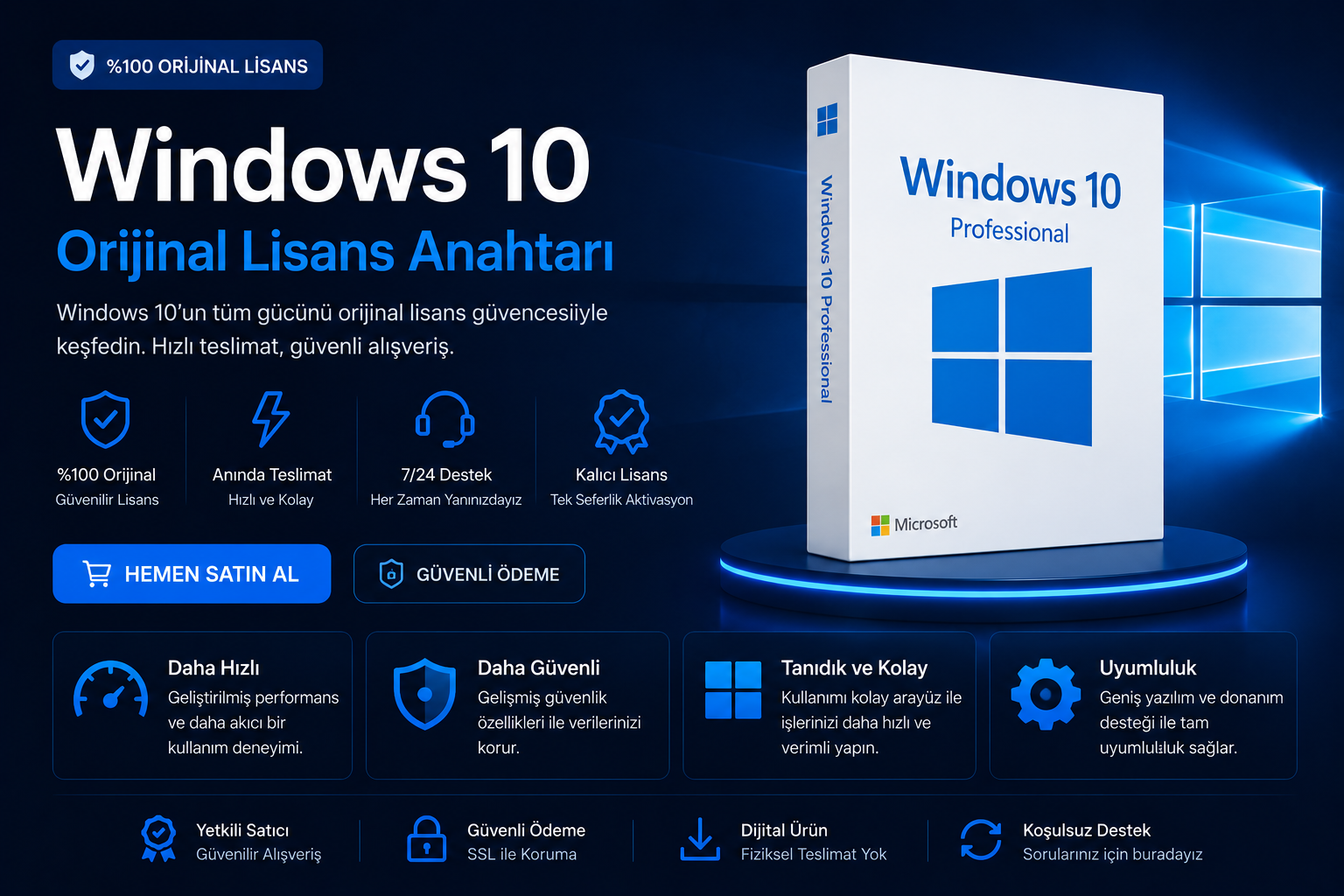 Windows 10 Pro Lisans Key