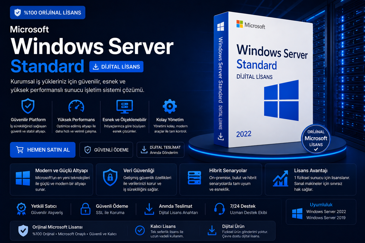 Windows Server Standard Dijital Lisans