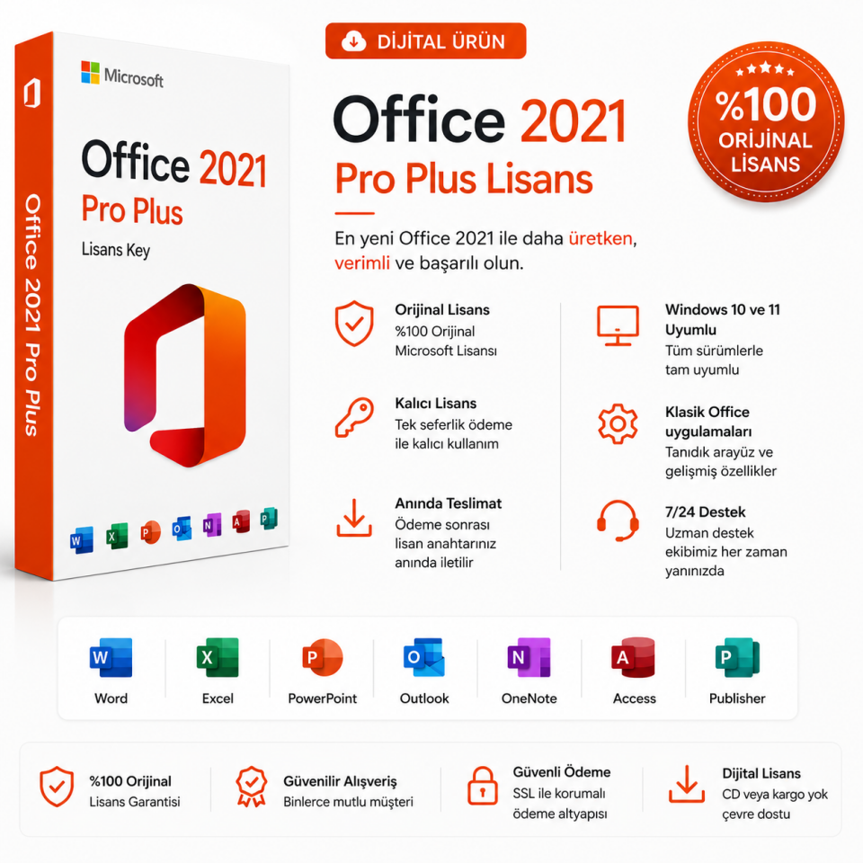 Office 2021 Pro Plus Lisans