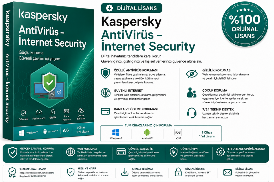 Kaspersky AntiVirüs – İnternet Security