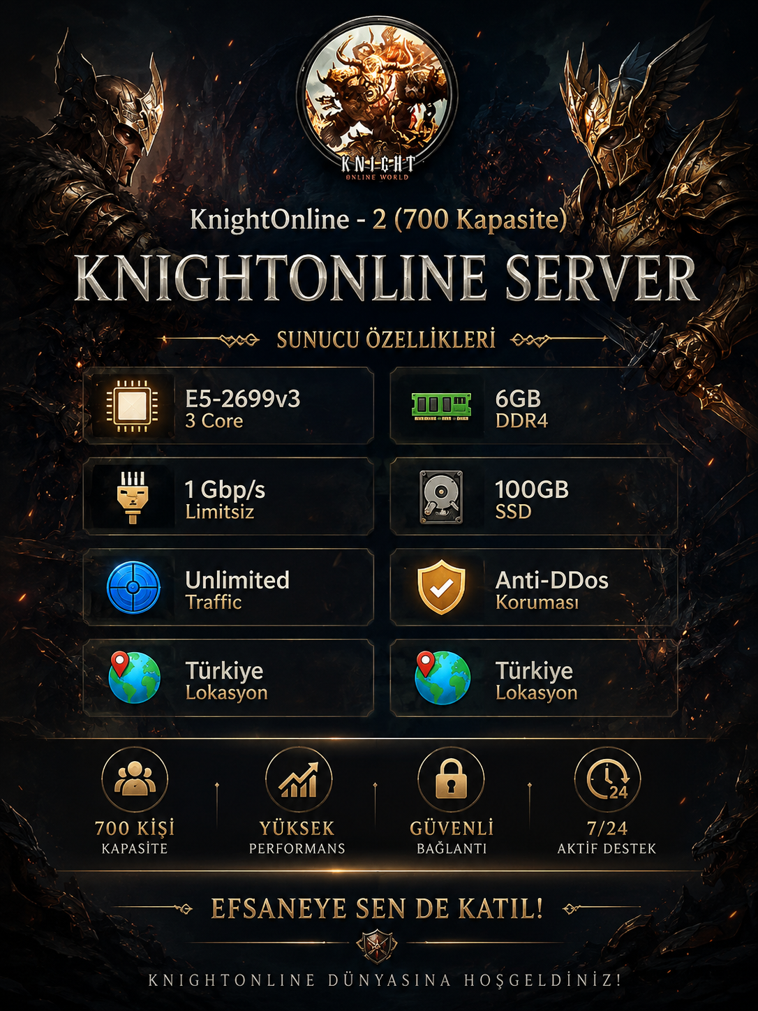 KnightOnline - 2 (700 Kapasite)