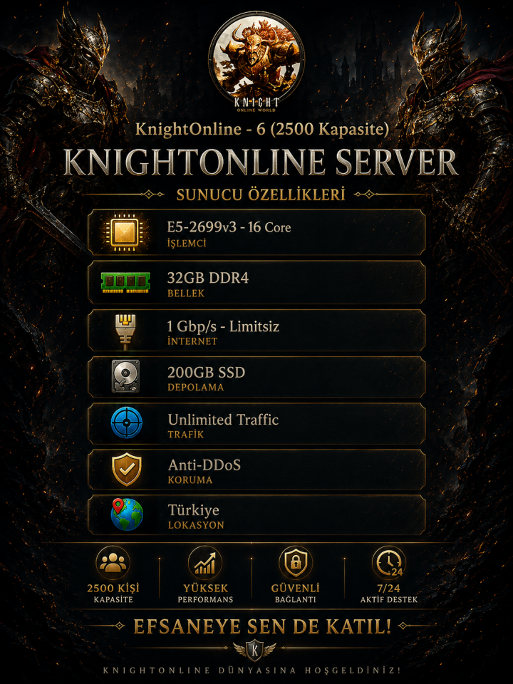 KnightOnline - 6 (2500 Kapasite)